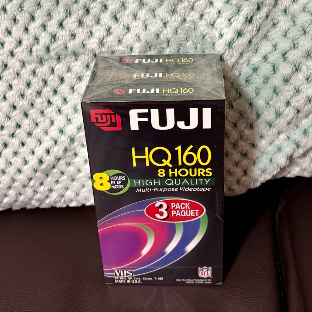 Fuji HQ 160 VHS Tapes 3-Pack; SEALED.  New!